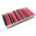 Electriduct Dual Wall Adhesive Lined 4" Heat Shrink Kit- 85pc- BK/CL/RD HS-KIT-DW-CL-5PK